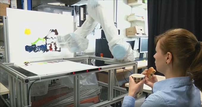 Peinture robot yeux