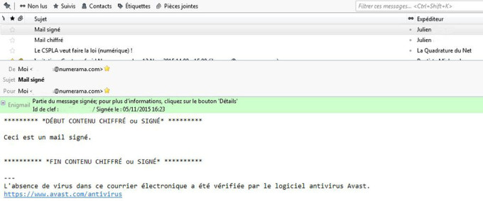Mail signé