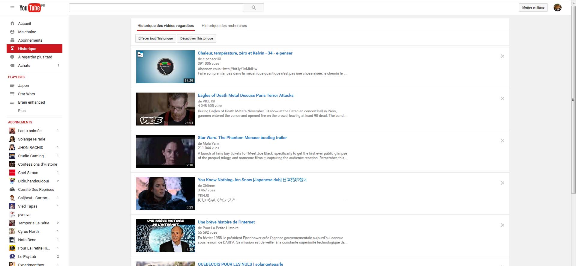 Comment Supprimer Une Chaine Youtube De Quelqu Un Comment supprimer l'historique des vidéos vues sur YouTube et