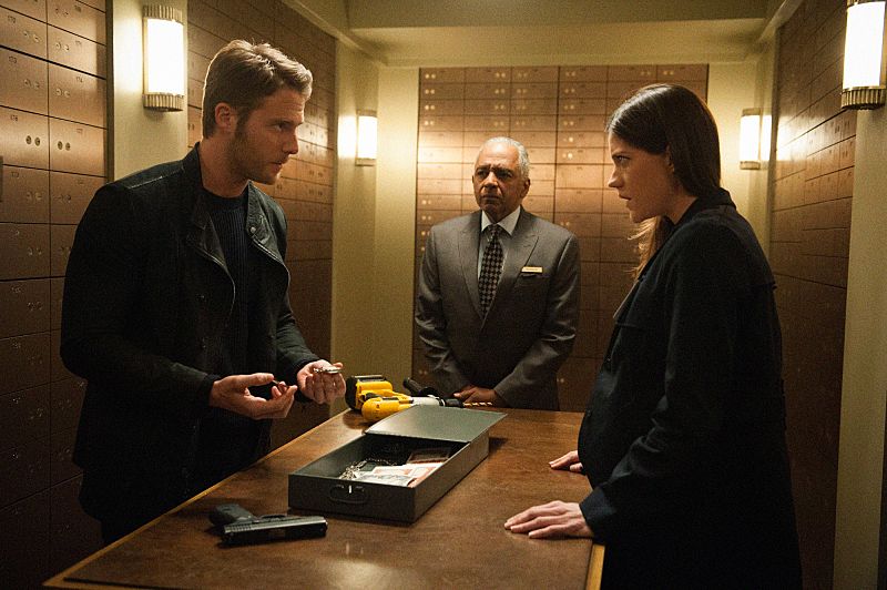 "Pilot" -- Brian Finch's life takes an extraordinary turn when he uses a mysterious drug, NZT, that allows him to access his full brain capacity. However, when an NZT-related murder lands Brian on the FBI's radar, he uses the drug in an attempt to stay ahead of the authorities long enough to clear his name, on the series premiere of LIMITLESS, Tuesday, Sept. 22 (10:00-11:00 PM, ET/PT), on the CBS Television Network. Academy Award nominee Bradley Cooper executive produces and recurs as Senator Edward Morra. Pictured (l-r) Jake McDorman as Brian Finch and Jennifer Carpenter as Agent Rebecca Harris Photo: JOJO WHILDEN�©2015 CBS Broadcasting, Inc. All Rights Reserved