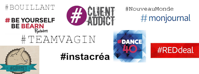 Des exemples de marques déposées en France avec un hashtag