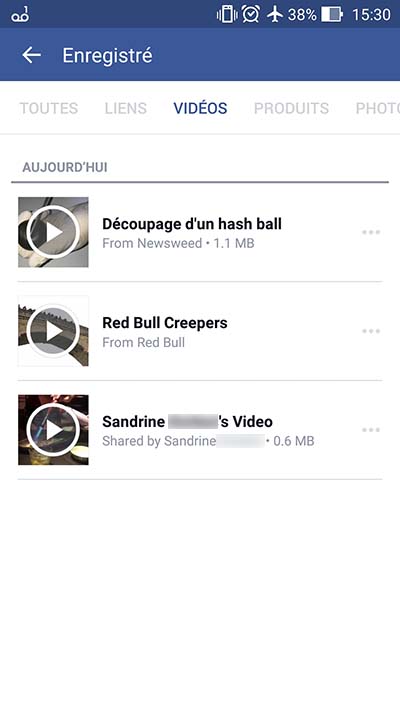 FB vidéo hors ligne 2