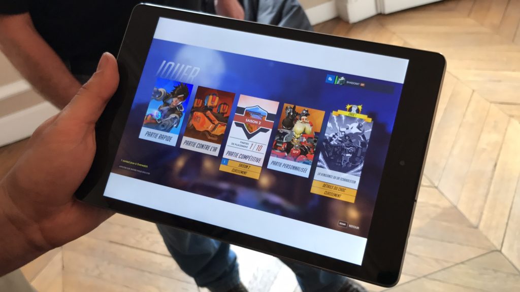 Sur une tablette Google Nexus 9