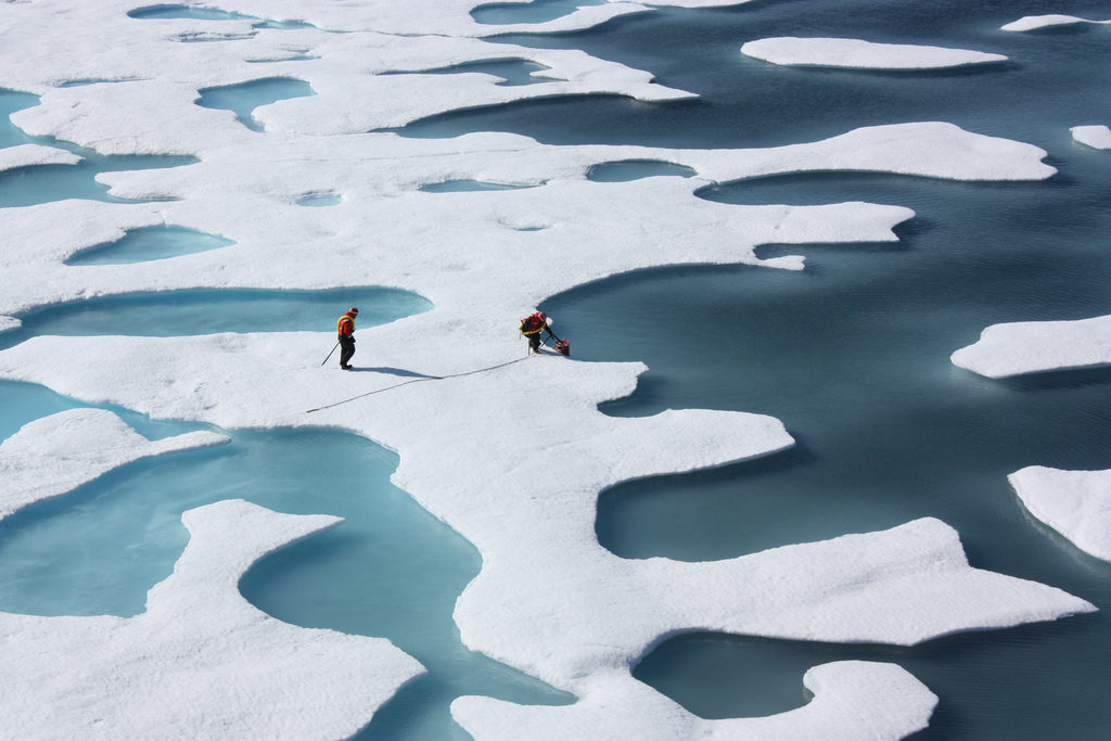 On July 12, 2011, crew from the U.S. Coast Guard Cutter Healy retrieved a canister dropped by parachute from a C-130, which brought supplies for some mid-mission fixes. The ICESCAPE mission, or "Impacts of Climate on Ecosystems and Chemistry of the Arctic Pacific Environment," is NASA's two-year shipborne investigation to study how changing conditions in the Arctic affect the ocean's chemistry and ecosystems. The bulk of the research takes place in the Beaufort and Chukchi seas in summer 2010 and 2011. Credit: NASA/Kathryn Hansen For updates on the five-week ICESCAPE voyage, visit the mission blog at: go.usa.gov/WwU NASA image use policy. NASA Goddard Space Flight Center enables NASA’s mission through four scientific endeavors: Earth Science, Heliophysics, Solar System Exploration, and Astrophysics. Goddard plays a leading role in NASA’s accomplishments by contributing compelling scientific knowledge to advance the Agency’s mission. Follow us on Twitter Like us on Facebook Find us on Instagram