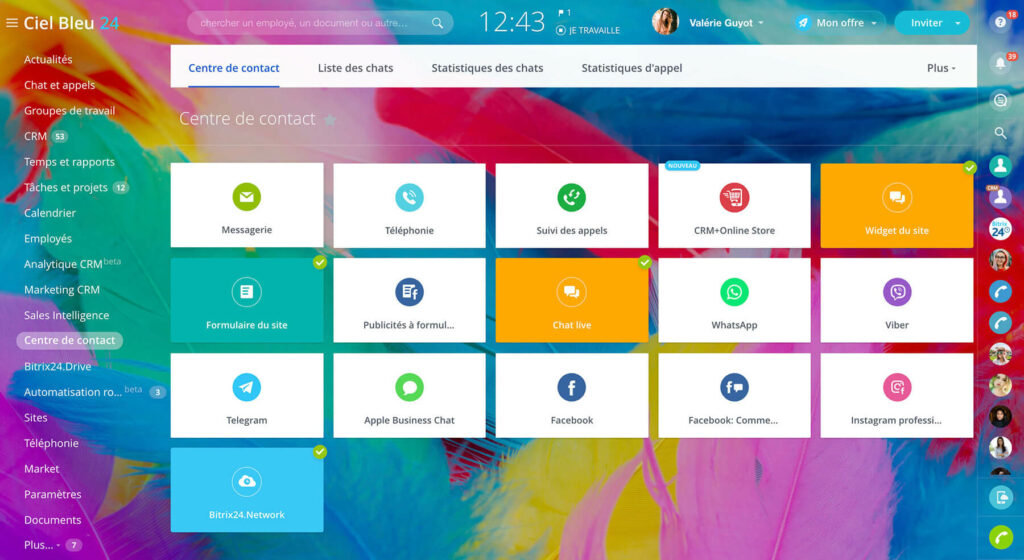 Whatsapp bitrix24 instant messaging interface