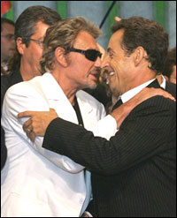 Nicolas Sarkozy et Johnny Hallyday