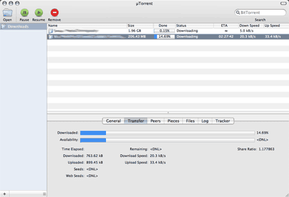 uTorrent sous Mac