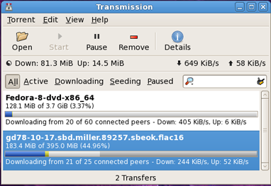 BitTorrent : Ubuntu remplace Gnome-bt par Transmission