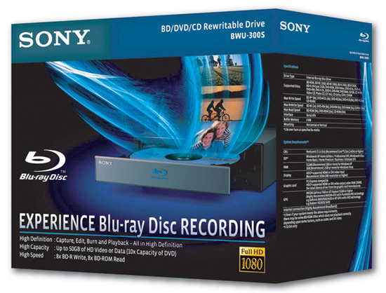 Sony annonce un graveur Blu-Ray 8x