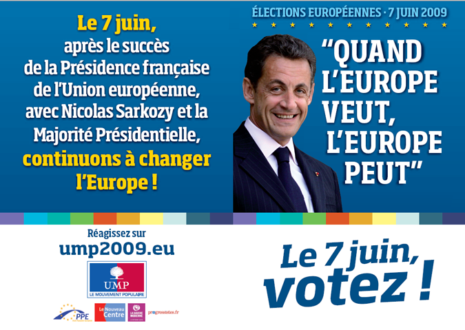 Le tract UMP pour les Européennes : « continuons à changer l&rsquo;Europe »
