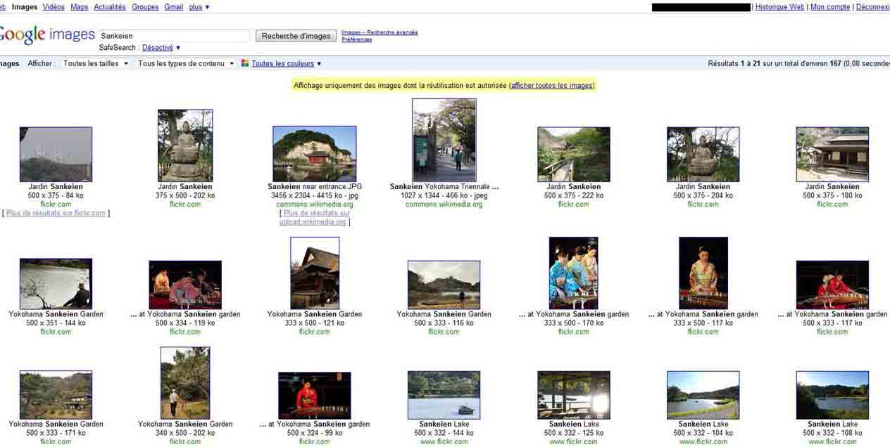 Google Images se dote d&rsquo;un filtre à licences
