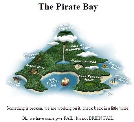The Pirate Bay indisponible depuis hier (MAJ)