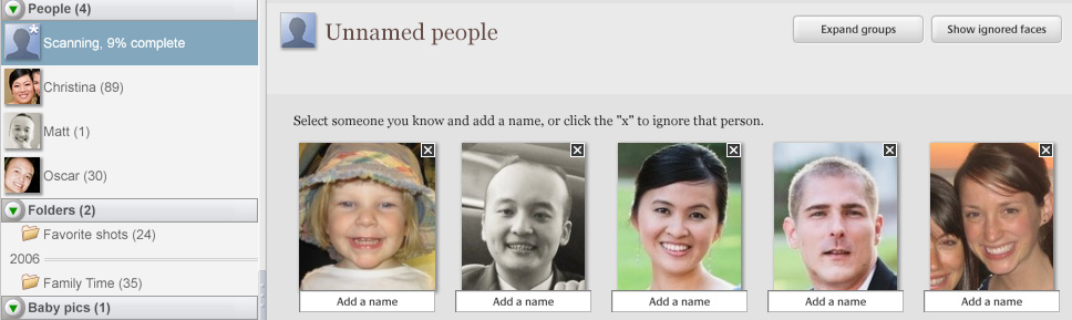 Picasa reconnaît les visages et tag automatiquement vos photos