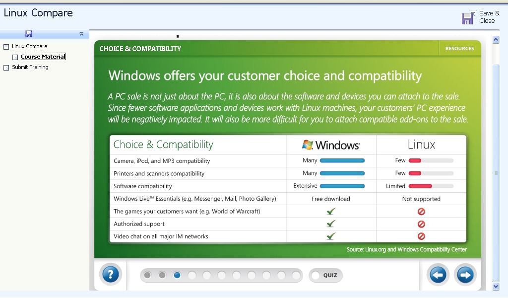 Microsoft dénigre Linux pour mieux vendre Windows 7