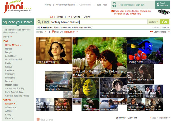 Jinni : un moteur de recherche intelligent pour les films et séries TV (MAJ)