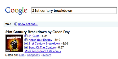 Google ajoute l&rsquo;écoute de musique en streaming à sa recherche