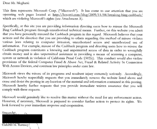 Microsoft censure des découvertes de failles sur le cashback de Bing