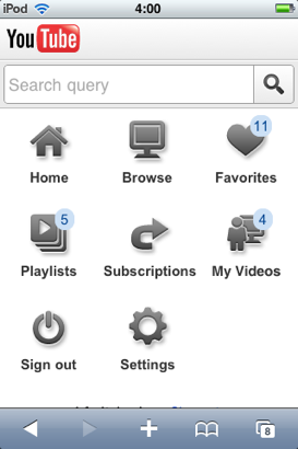 YouTube Mobile profite de l&rsquo;HTML 5 et surclasse l&rsquo;application iPhone