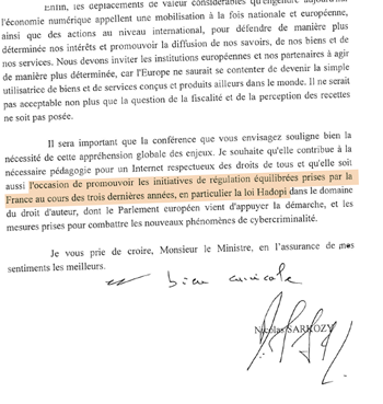 Sarkozy pousse Kouchner à promouvoir l&rsquo;Internet sécuritaire et « civilisé »