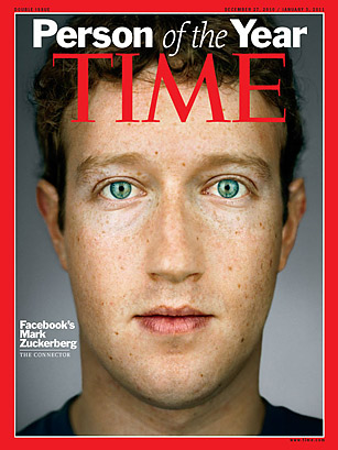 Le Time choisit Mark Zuckerberg comme personnalité de l&rsquo;année 2010