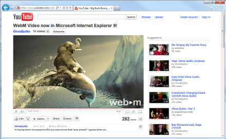 WebM pour Internet Explorer