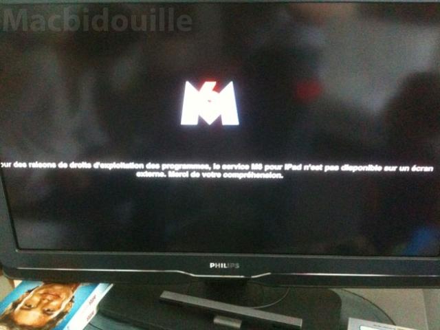 M6 Replay bloque la sortie vidéo HDMI de l&rsquo;iPad