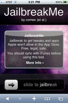 Jailbreak iPad 2 et iPhone 4 depuis le navigateur