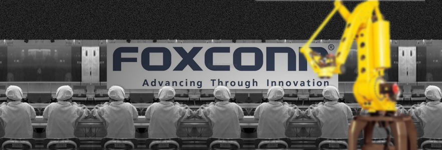 Robots dans l'usine Foxconn