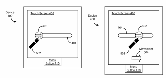 Apple s&rsquo;approprie le déblocage d&rsquo;appareils tactiles par glissé du doigt