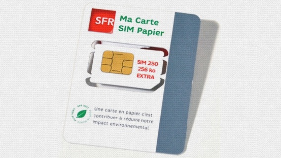 SFR dévoile une carte SIM écologique en papier