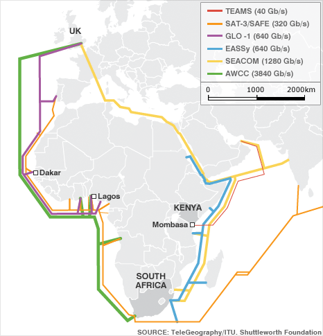 La France donne un coup de pouce à l&rsquo;Afrique pour développer Internet