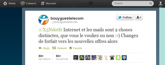 Pour Bouygues, « Internet et les mails sont deux choses distinctes »