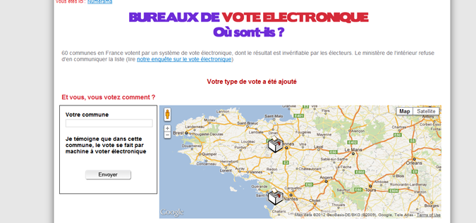 Vote électronique : 45 communes déjà portées à notre connaissance