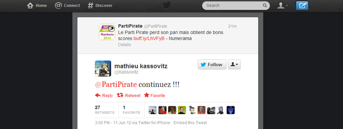 Mathieu Kassovitz encourage le Parti Pirate à continuer