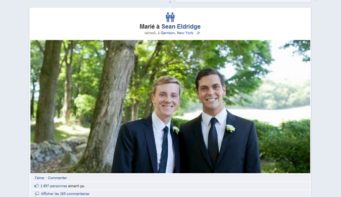 Facebook reconnaît le mariage homosexuel
