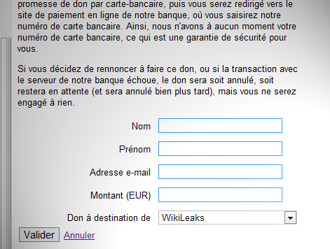 Wikileaks va percevoir des dons en France grâce à FDN