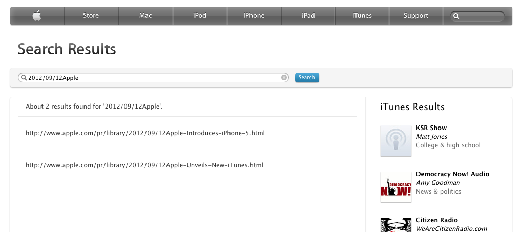 Apple fait fuiter ses annonces : iPhone 5, nouvel iTunes&#8230;
