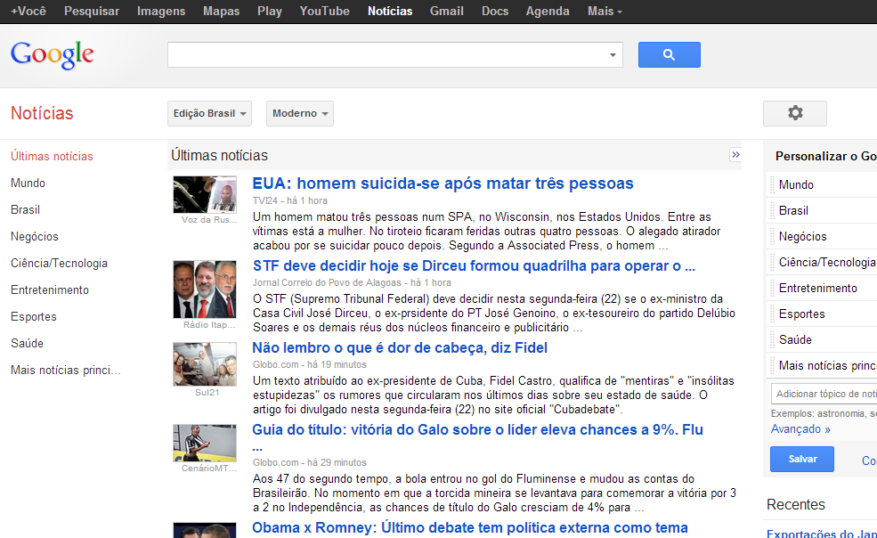 La presse brésilienne dit au revoir à Google News !