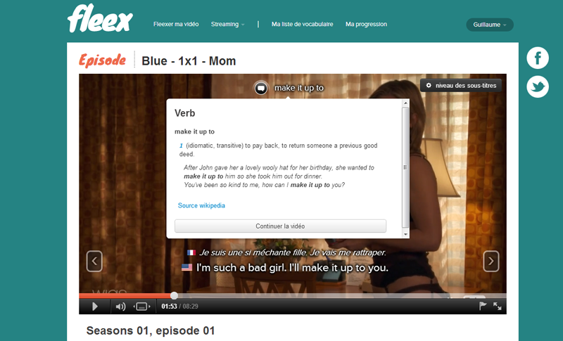 Fleex : apprendre l&rsquo;anglais grâce aux séries TV