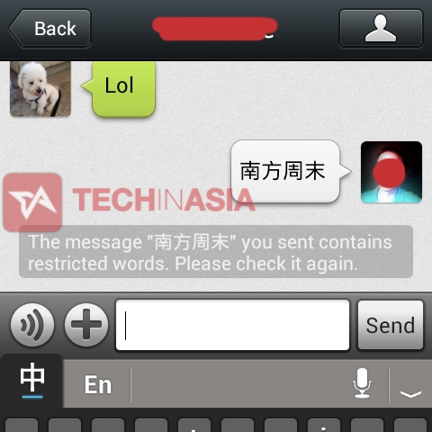 WeChat appelle la censure un &#34;problème technique&#34;