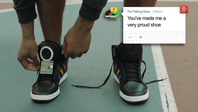 Google présente une paire de chaussures parlante