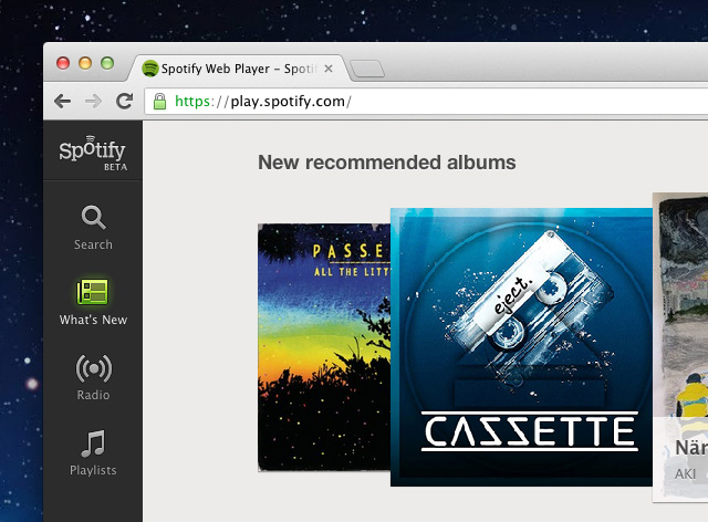 Spotify lance son lecteur web pour streamer dans le navigateur
