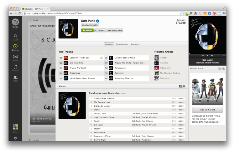 Spotify personnalise les suggestions musicales
