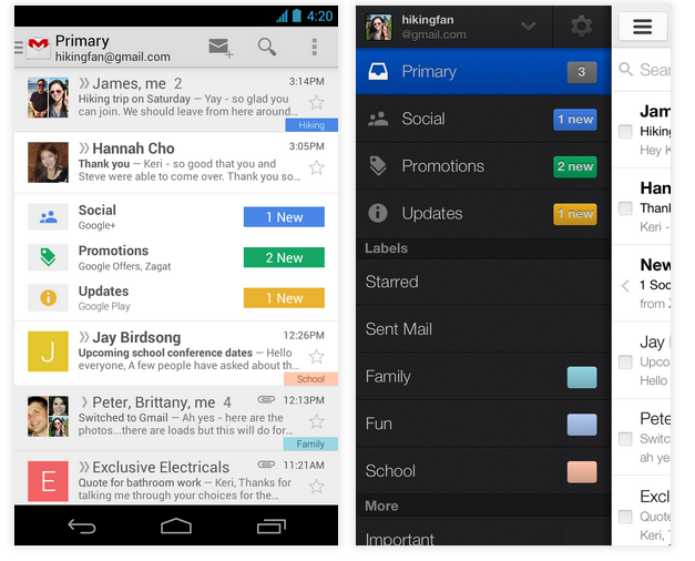 Gmail : découvrez la nouvelle interface