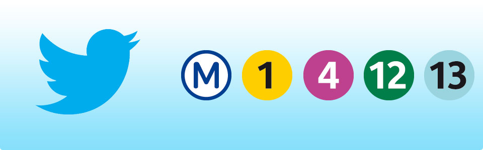 Etat du trafic : toutes les lignes de métro sont sur Twitter (MàJ)