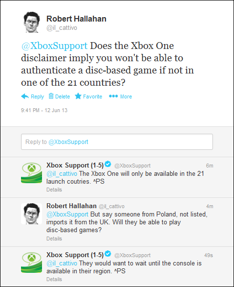 La Xbox One sera inutilisable en import