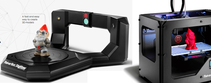 Makerbot présente un scanner 3D &#34;grand public&#34; pour l&rsquo;impression 3D