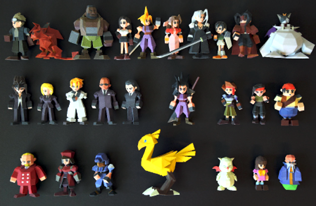 Impression 3D : les persos de Final Fantasy VII retirés de Shapeways