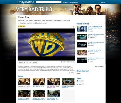 Dailymotion va écouler le catalogue de Warner Bros en VOD