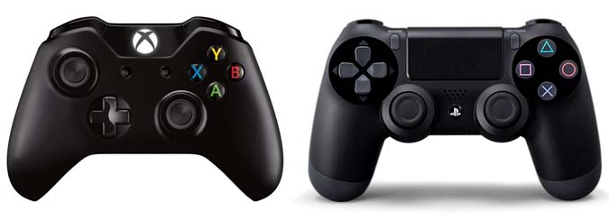Xbox One vs PS4 : manettes et accessoires